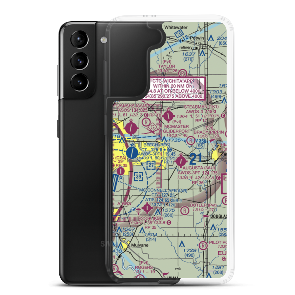 Daniel's Landing Airport (13KS) VFR Sectional Samsung Case Samsung Galaxy S21 Plus model shown