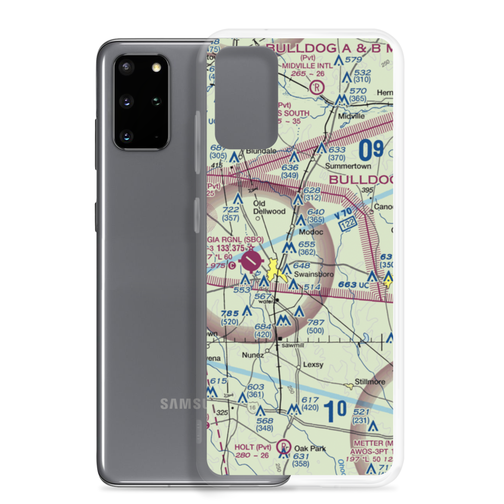 Daniels Airport (GA41) VFR Sectional Samsung Case Samsung Galaxy S20 Plus model shown