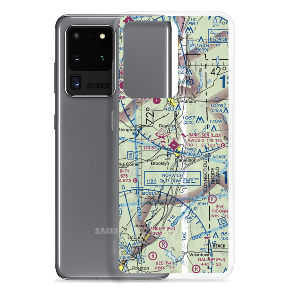 Danielson Airport (LZD) VFR Sectional Samsung Case Samsung Galaxy S20 Ultra model shown