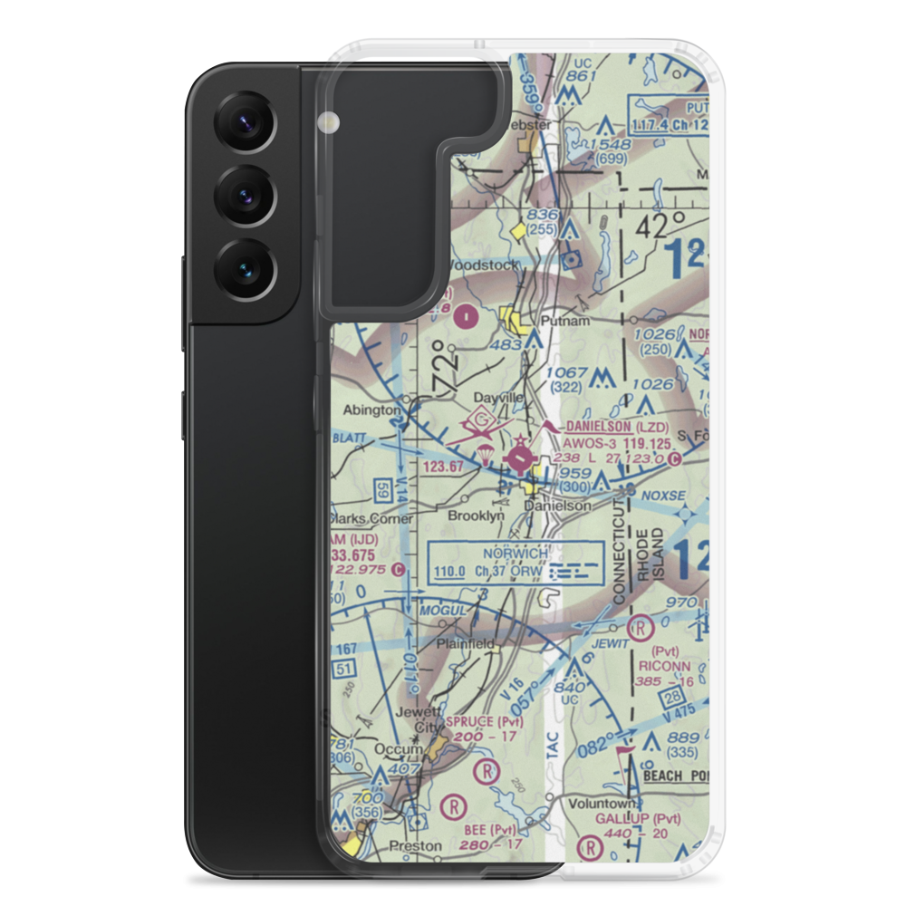 Danielson Airport (LZD) VFR Sectional Samsung Case Samsung Galaxy S22 Plus model shown
