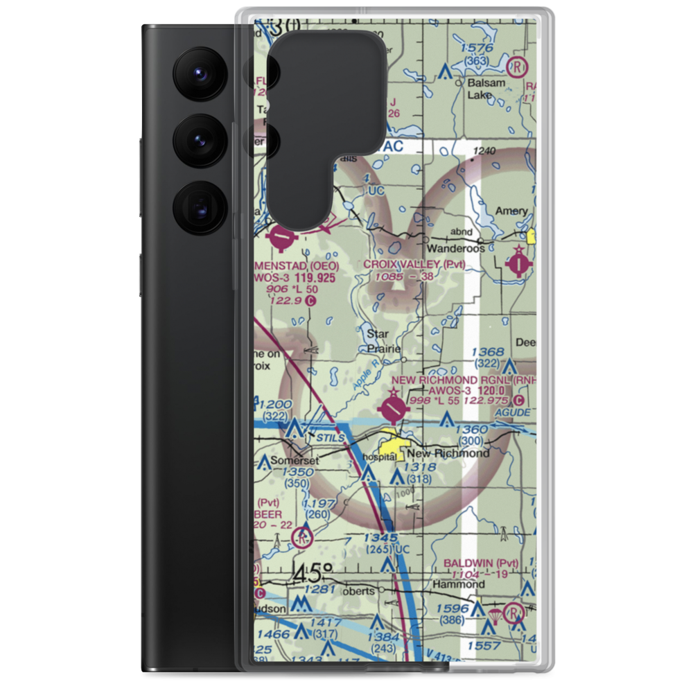 Danielson Field Airport (1WN3) VFR Sectional Samsung Case Samsung Galaxy S22 Ultra model shown