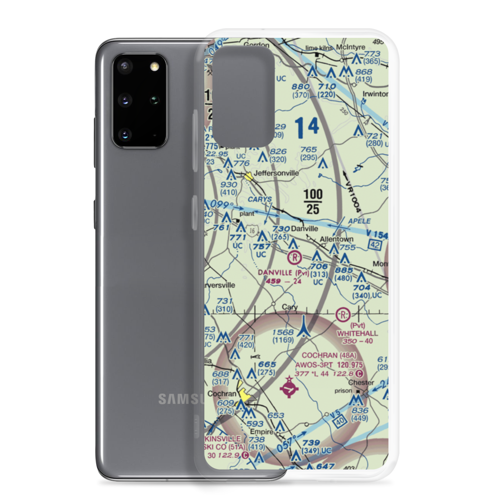 Danville Airpark (7GA4) VFR Sectional Samsung Case Samsung Galaxy S20 Plus model shown