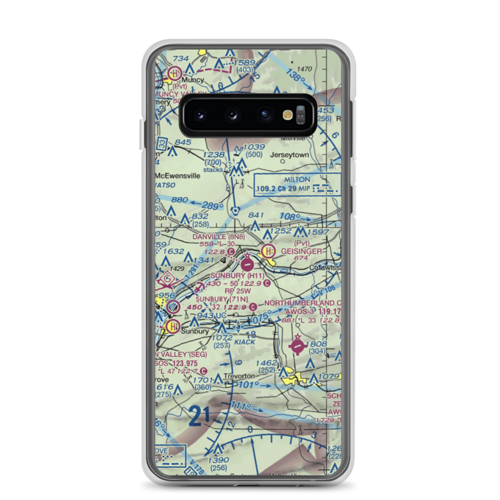 Danville Airport (8N8) VFR Sectional Samsung Case Samsung Galaxy S10 model shown