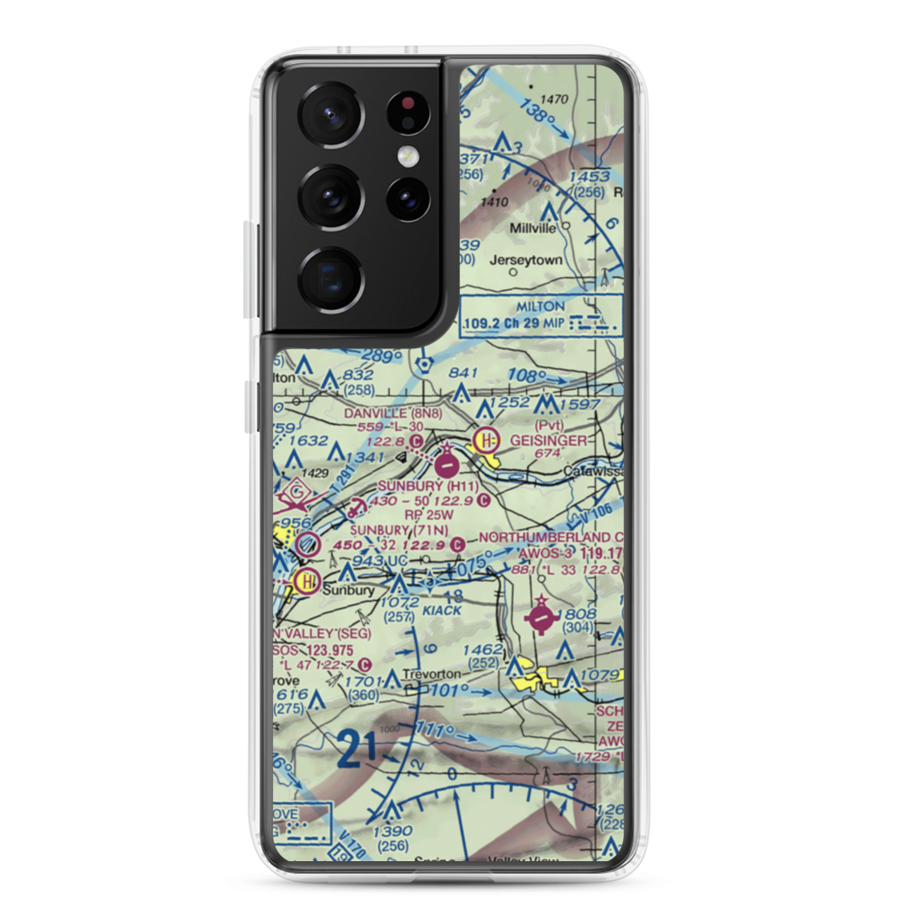 Danville Airport (8N8) VFR Sectional Samsung Case Samsung Galaxy S21 Ultra model shown