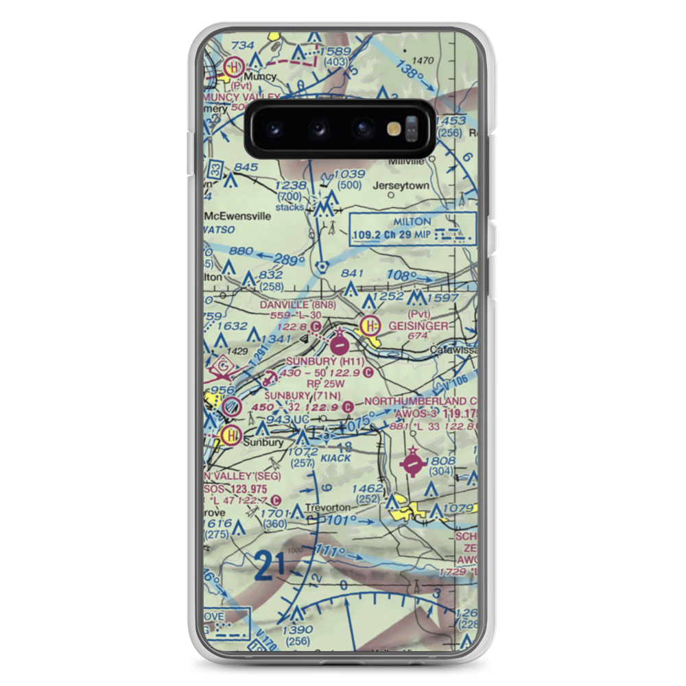 Danville Airport (8N8) VFR Sectional Samsung Case Samsung Galaxy S10+ model shown