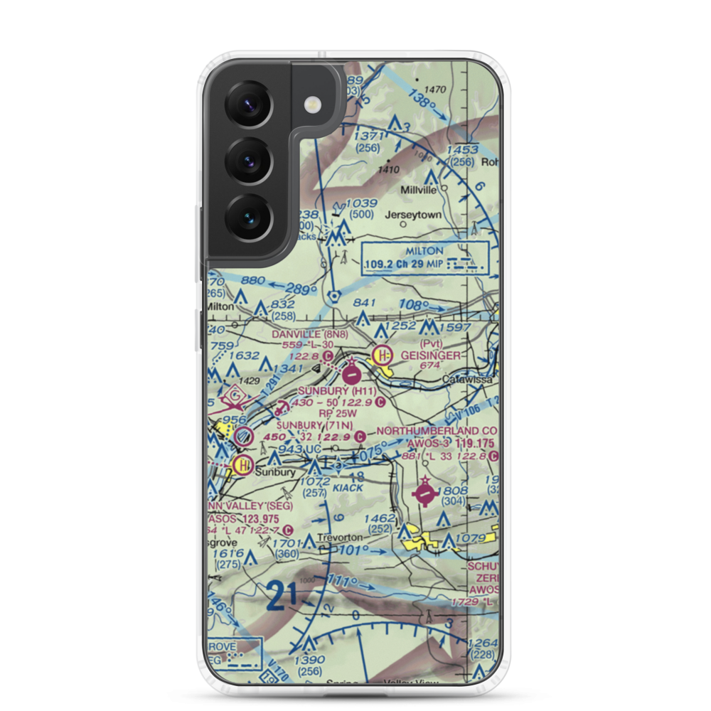Danville Airport (8N8) VFR Sectional Samsung Case Samsung Galaxy S22 Plus model shown