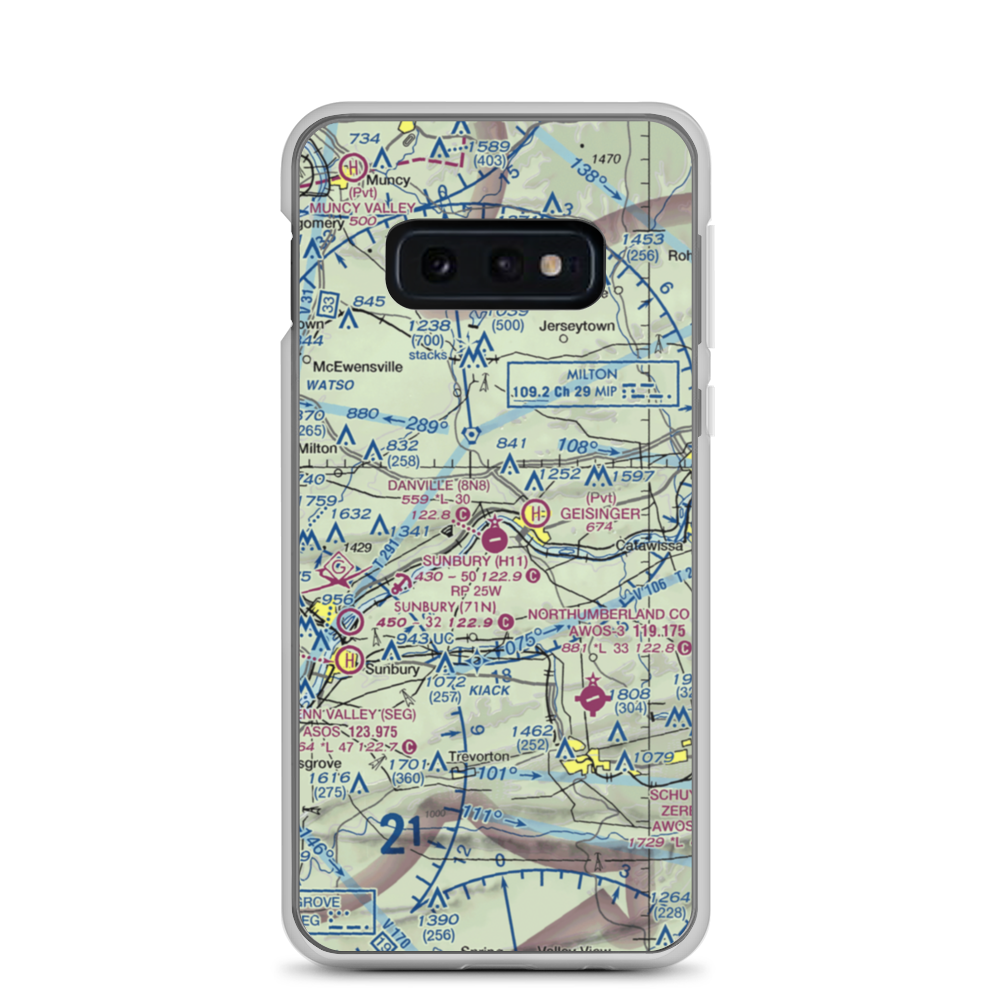 Danville Airport (8N8) VFR Sectional Samsung Case Samsung Galaxy S10e model shown