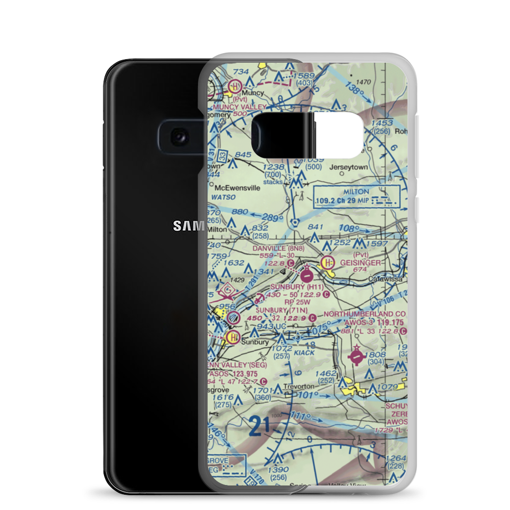 Danville Airport (8N8) VFR Sectional Samsung Case Samsung Galaxy S10e model shown