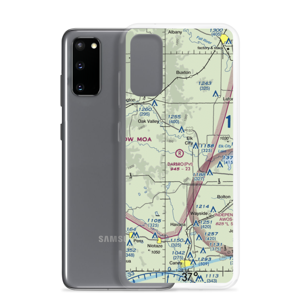 Darbro Field (05KS) VFR Sectional Samsung Case Samsung Galaxy S20 model shown