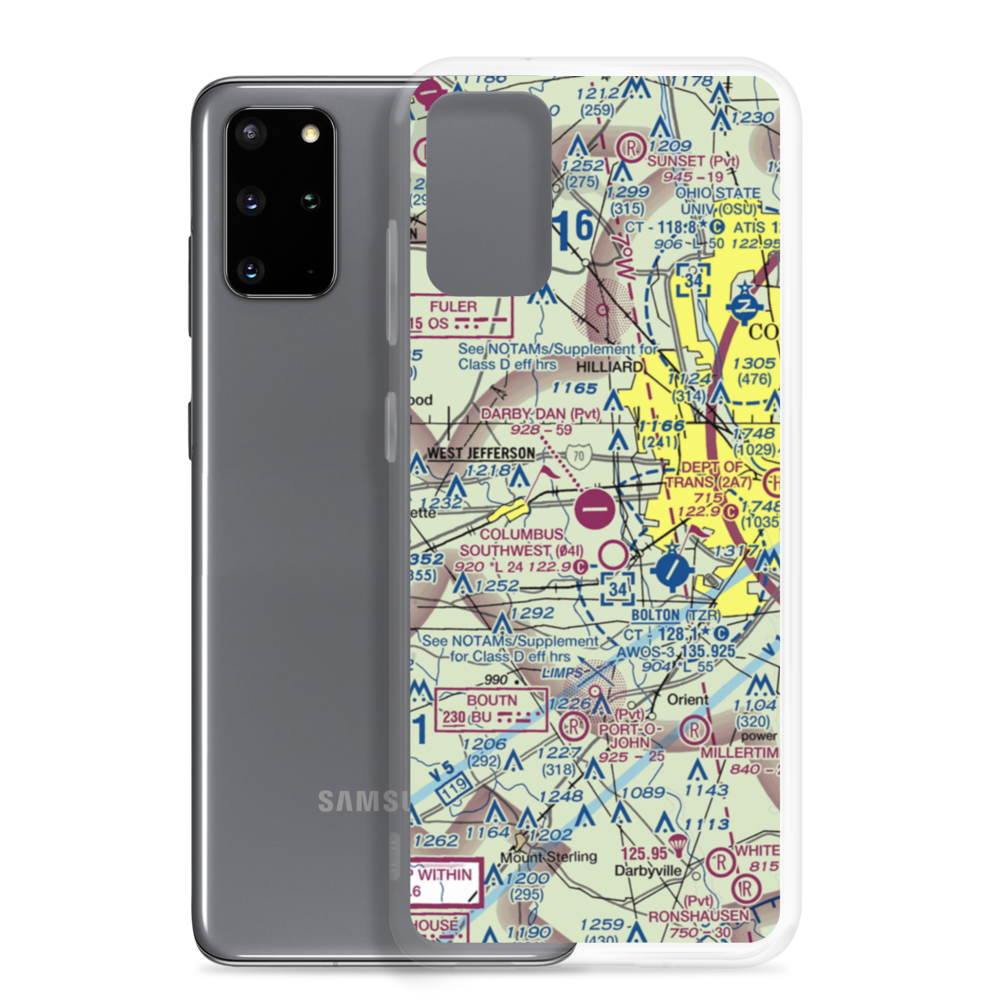 Darby Dan Airport (6I6) VFR Sectional Samsung Case Samsung Galaxy S20 Plus model shown