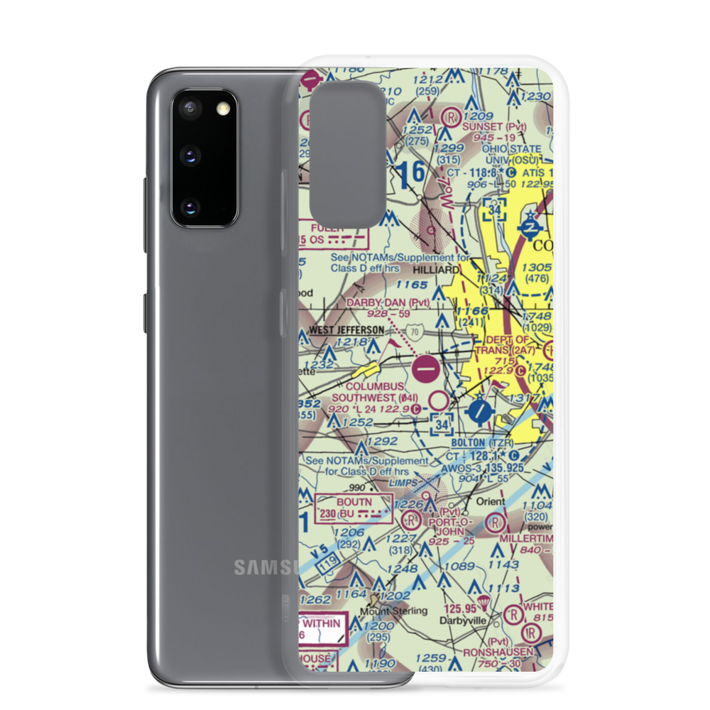 Darby Dan Airport (6I6) VFR Sectional Samsung Case Samsung Galaxy S20 model shown