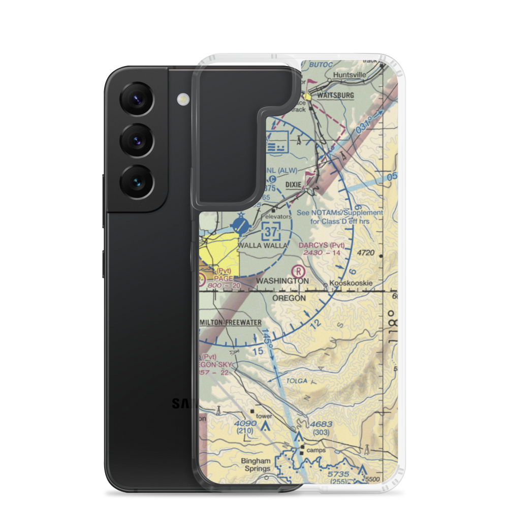 Darcy's Air Strip (83WA) VFR Sectional Samsung Case Samsung Galaxy S22 model shown