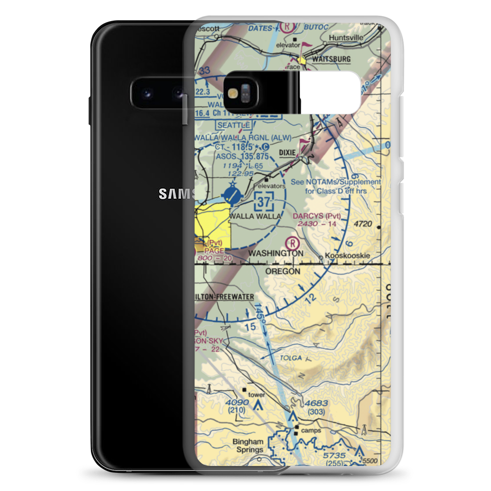 Darcy's Air Strip (83WA) VFR Sectional Samsung Case Samsung Galaxy S10+ model shown