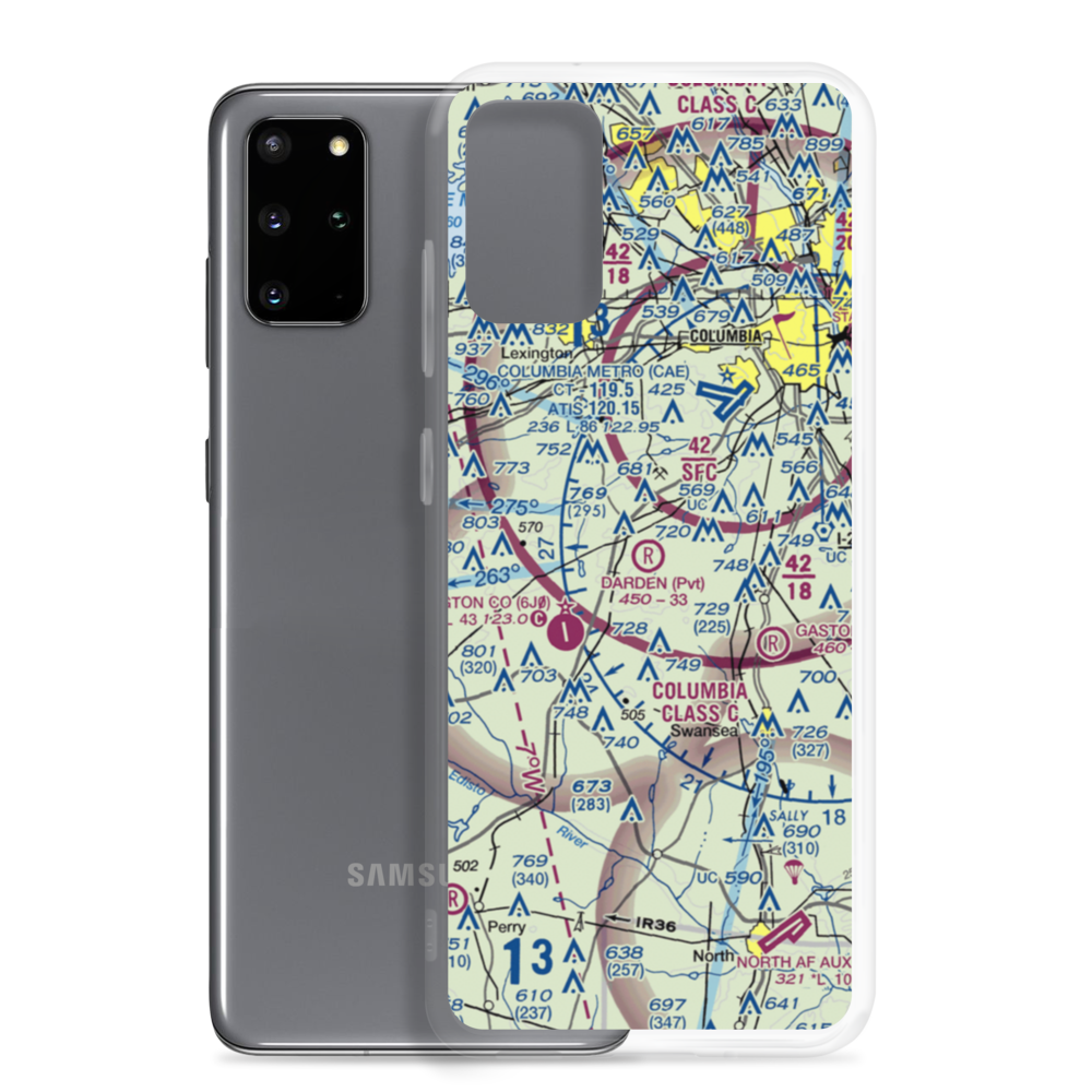 Darden Airport (SC13) VFR Sectional Samsung Case Samsung Galaxy S20 Plus model shown
