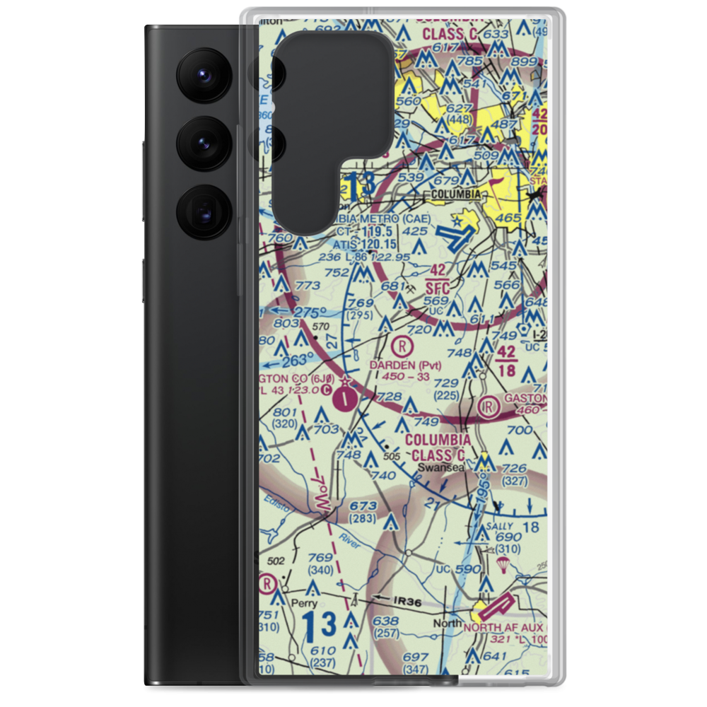 Darden Airport (SC13) VFR Sectional Samsung Case Samsung Galaxy S22 Ultra model shown