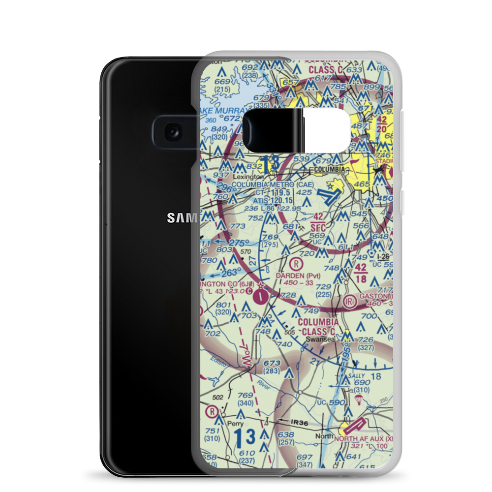 Darden Airport (SC13) VFR Sectional Samsung Case Samsung Galaxy S10e model shown