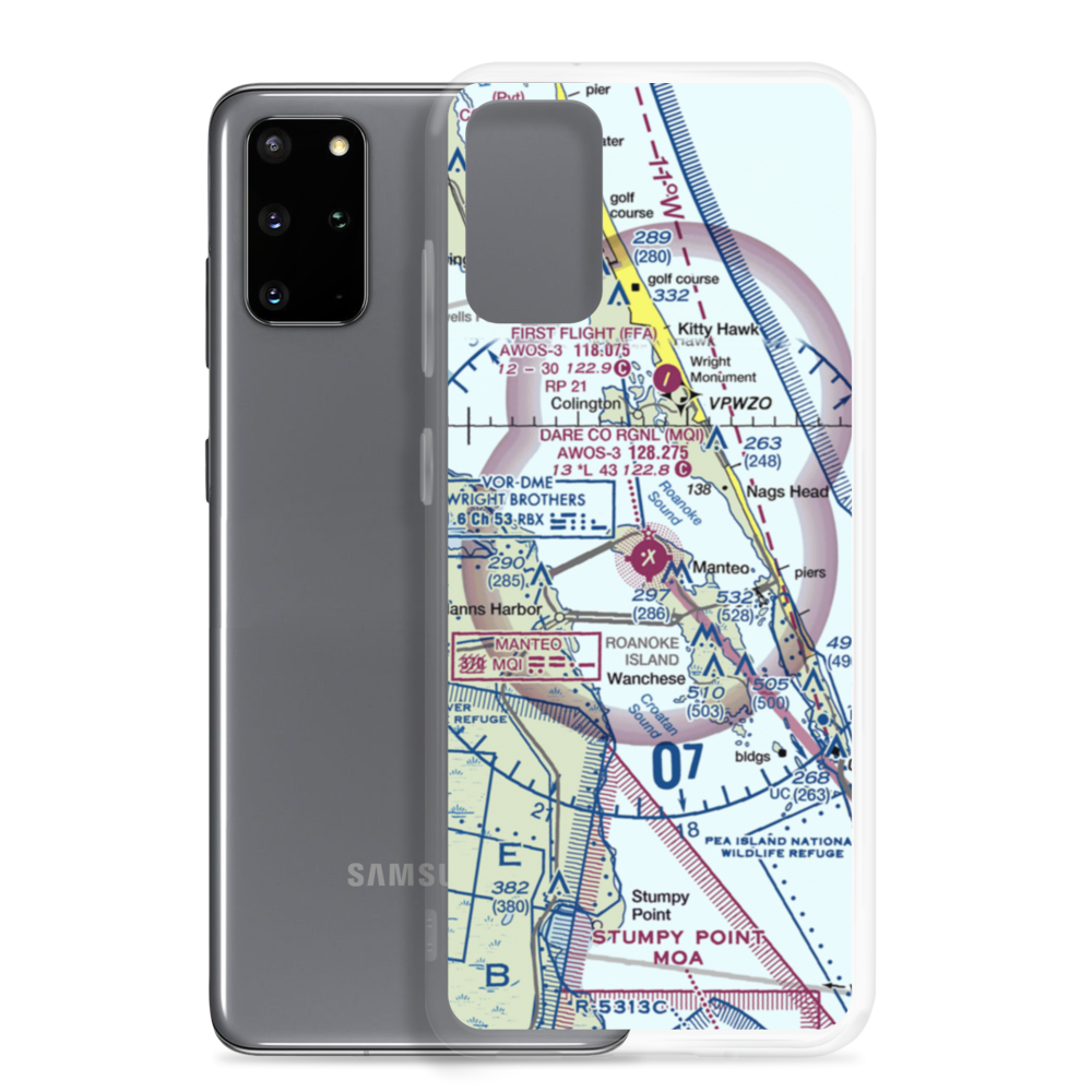 Dare County Regional Airport (MQI) VFR Sectional Samsung Case Samsung Galaxy S20 Plus model shown