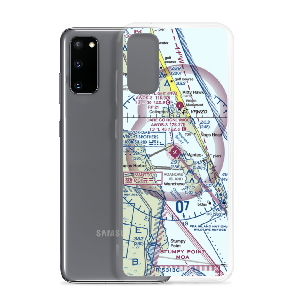 Dare County Regional Airport (MQI) VFR Sectional Samsung Case Samsung Galaxy S20 model shown