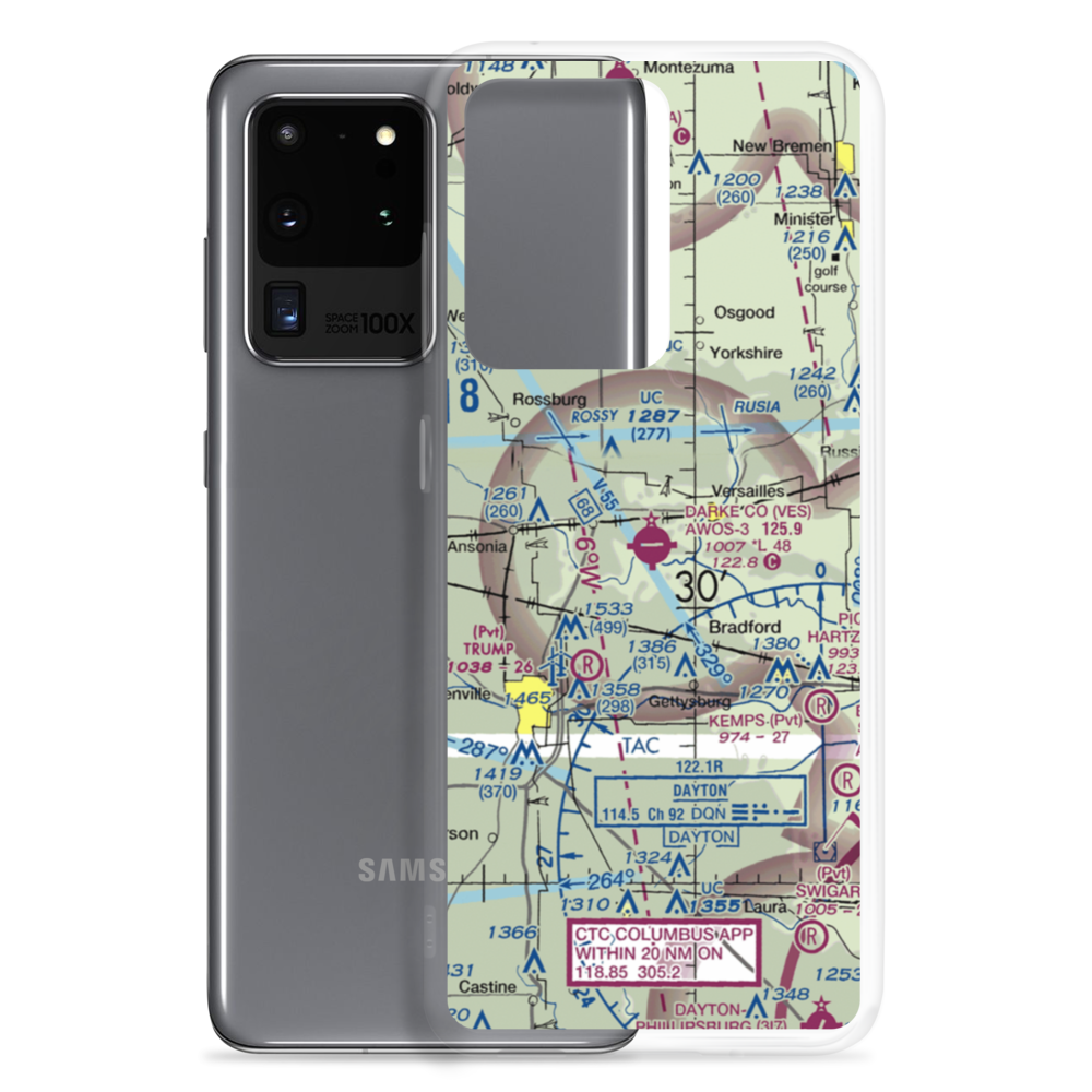 Darke County Airport (VES) VFR Sectional Samsung Case Samsung Galaxy S20 Ultra model shown