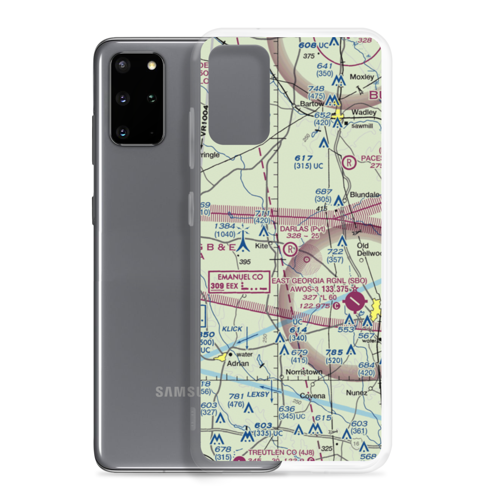 Darla's Airport (15GA) VFR Sectional Samsung Case Samsung Galaxy S20 Plus model shown