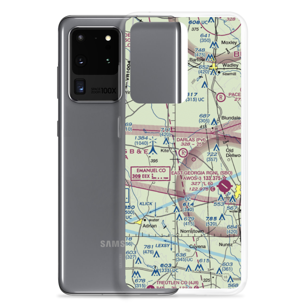 Darla's Airport (15GA) VFR Sectional Samsung Case Samsung Galaxy S20 Ultra model shown