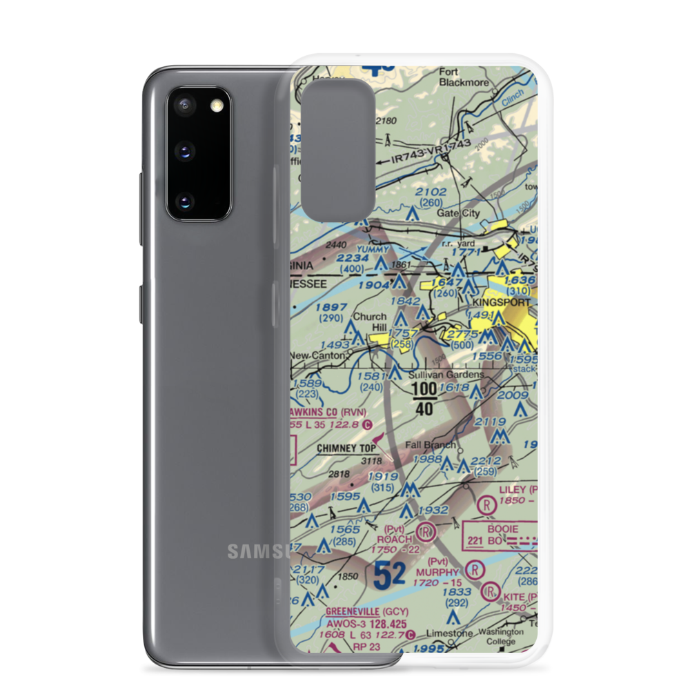 Darnell's Field (77TN) VFR Sectional Samsung Case Samsung Galaxy S20 model shown