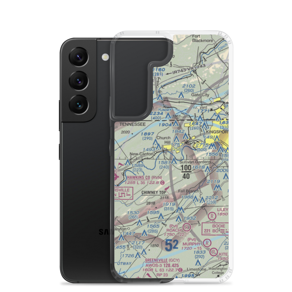 Darnell's Landings Airport (45TN) VFR Sectional Samsung Case Samsung Galaxy S22 model shown