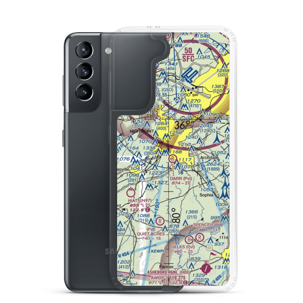 Darr Field (NC03) VFR Sectional Samsung Case Samsung Galaxy S21 model shown