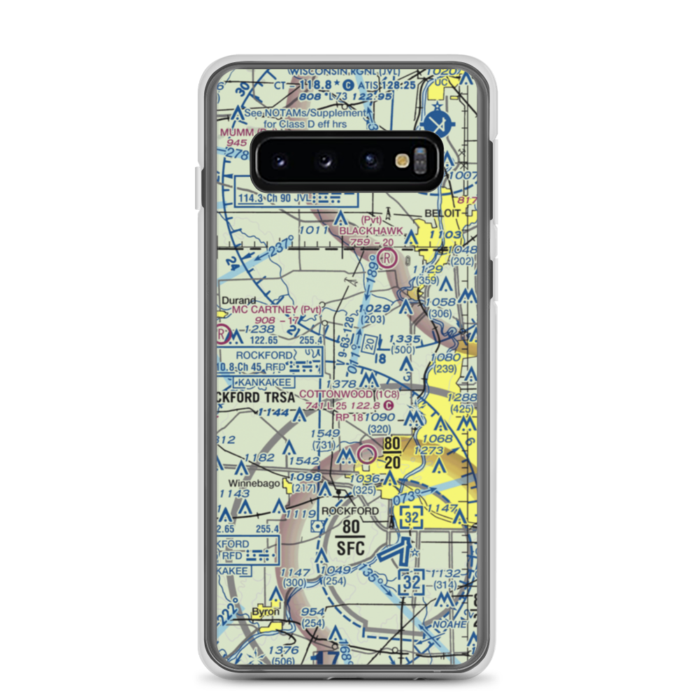 Darrington Airport (LL80) VFR Sectional Samsung Case Samsung Galaxy S10 model shown