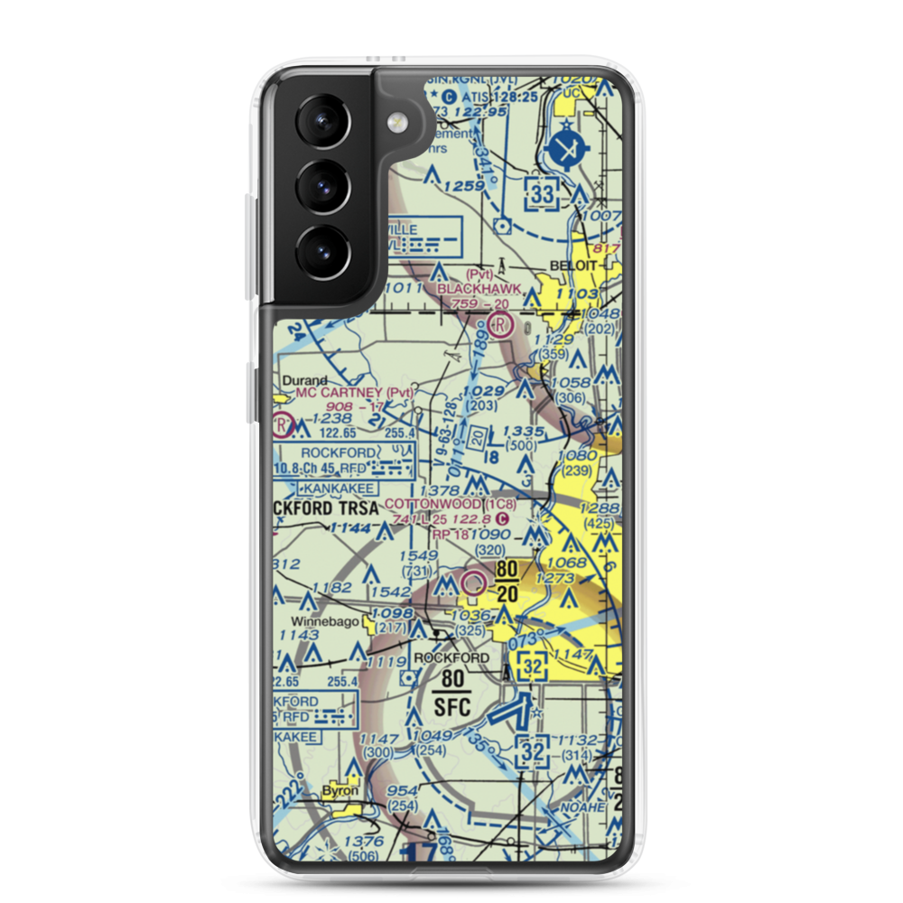 Darrington Airport (LL80) VFR Sectional Samsung Case Samsung Galaxy S21 Plus model shown