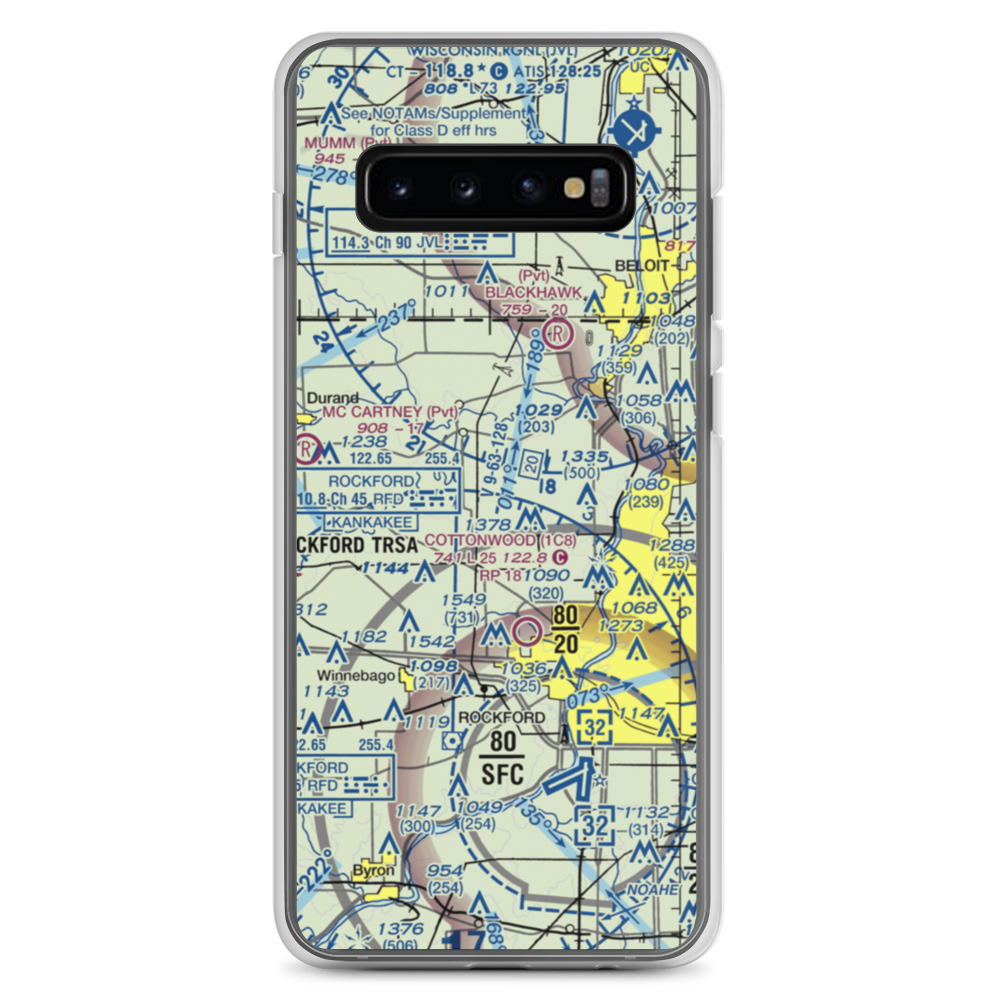 Darrington Airport (LL80) VFR Sectional Samsung Case Samsung Galaxy S10+ model shown