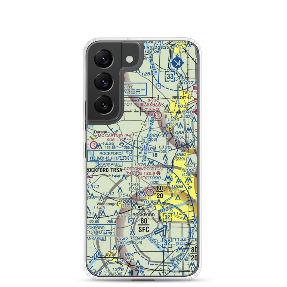 Darrington Airport (LL80) VFR Sectional Samsung Case Samsung Galaxy S22 model shown
