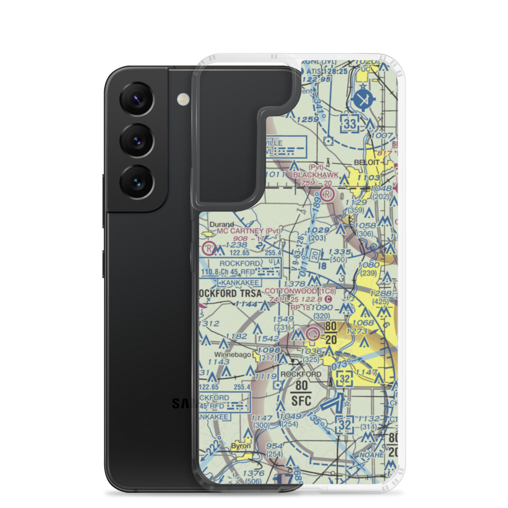 Darrington Airport (LL80) VFR Sectional Samsung Case Samsung Galaxy S22 model shown