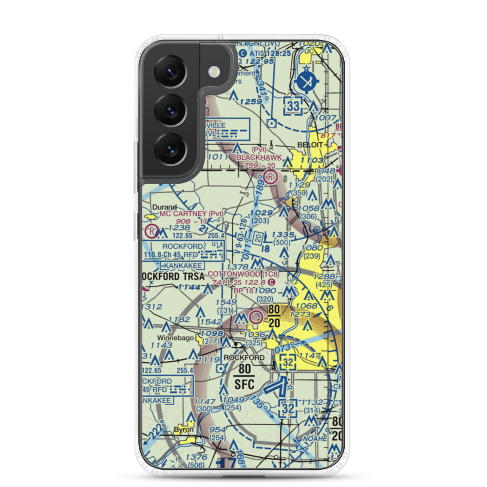 Darrington Airport (LL80) VFR Sectional Samsung Case Samsung Galaxy S22 Plus model shown