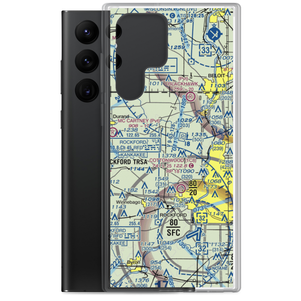 Darrington Airport (LL80) VFR Sectional Samsung Case Samsung Galaxy S22 Ultra model shown