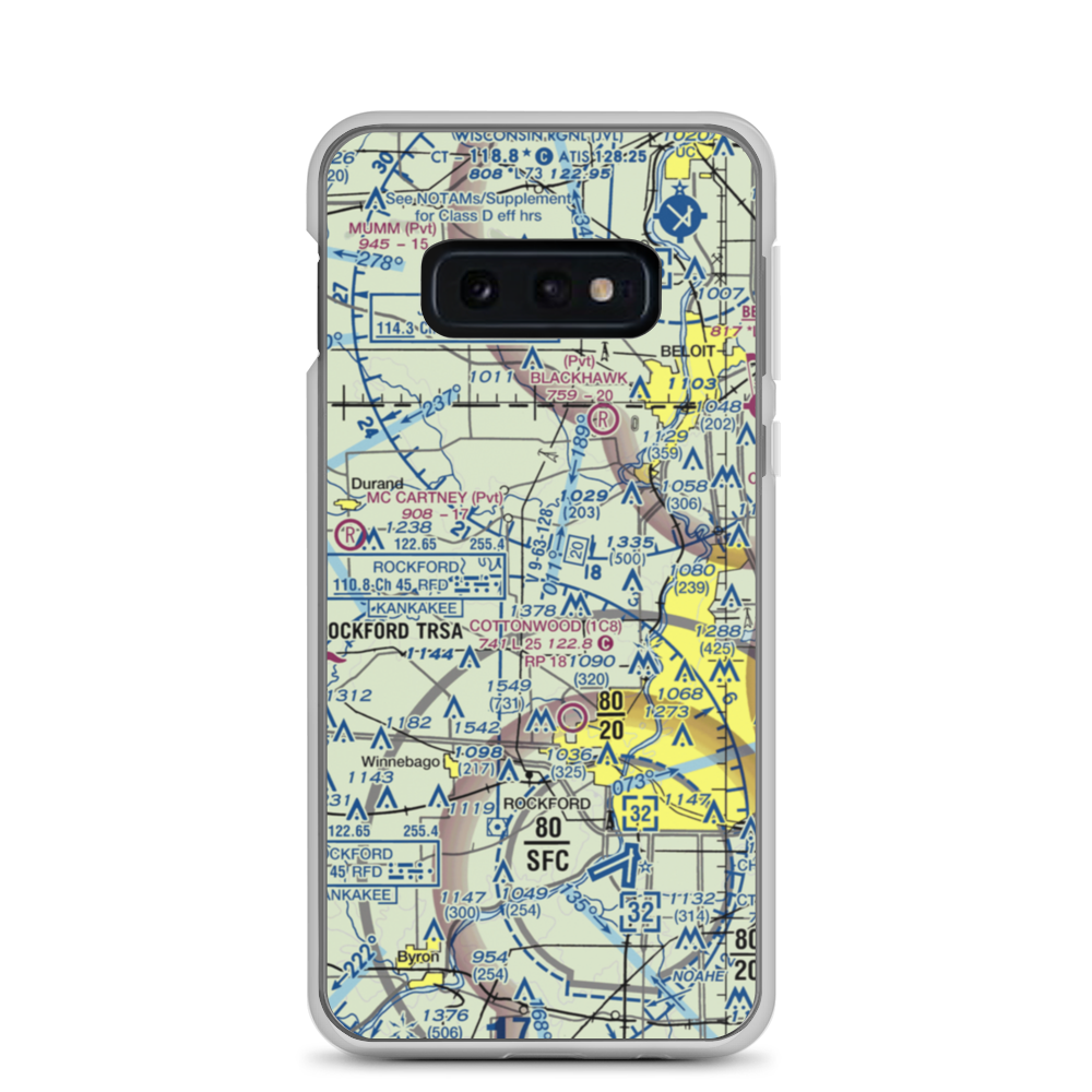 Darrington Airport (LL80) VFR Sectional Samsung Case Samsung Galaxy S10e model shown