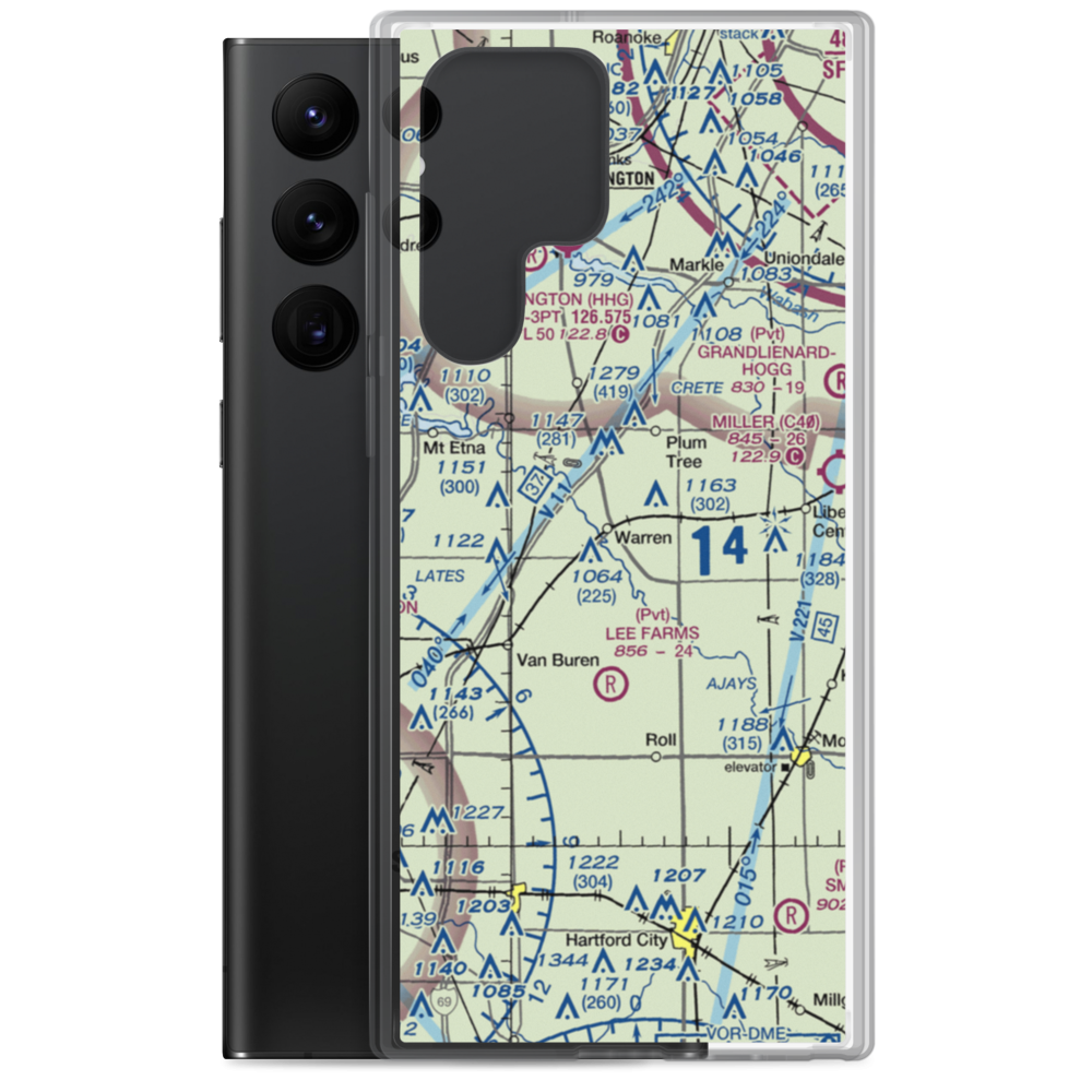 Daugherty Field (II75) VFR Sectional Samsung Case Samsung Galaxy S22 Ultra model shown