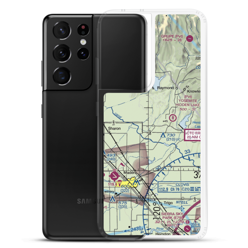 Daulton Airport (77CA) VFR Sectional Samsung Case Samsung Galaxy S21 Ultra model shown