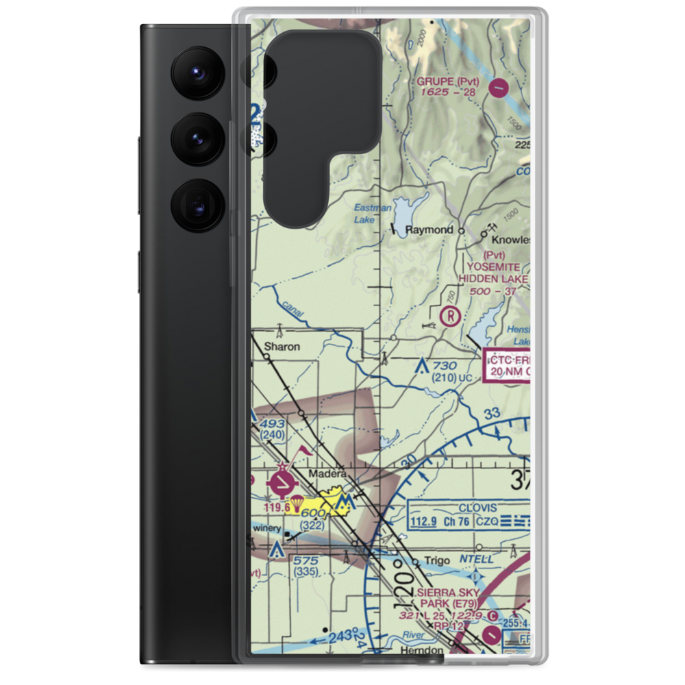 Daulton Airport (77CA) VFR Sectional Samsung Case Samsung Galaxy S22 Ultra model shown