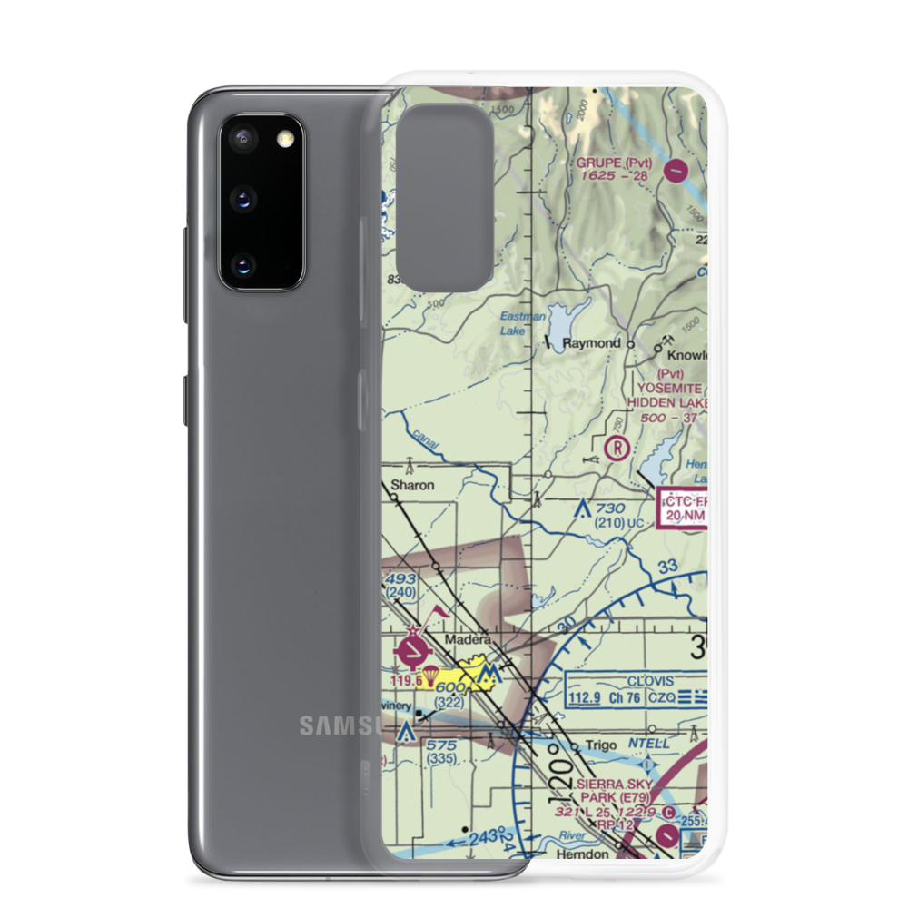 Daulton Airport (77CA) VFR Sectional Samsung Case Samsung Galaxy S20 model shown