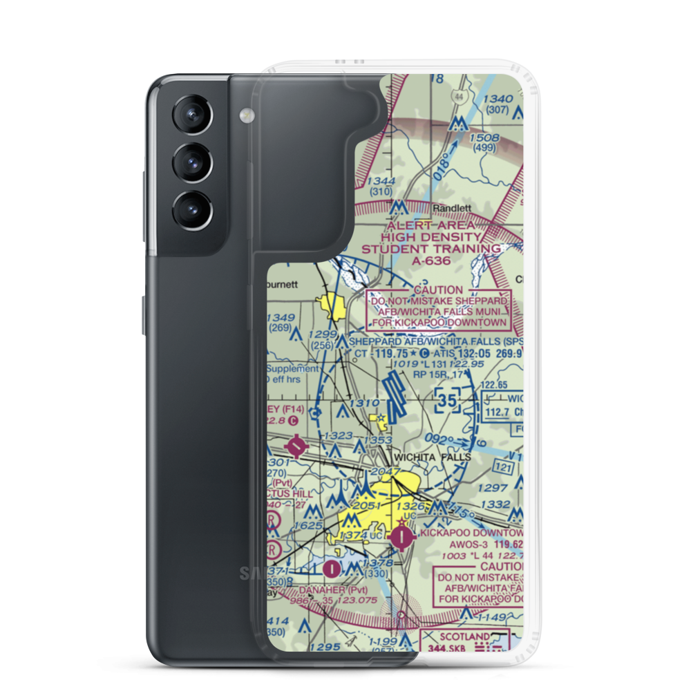 Dave Eby Field (4XA5) VFR Sectional Samsung Case Samsung Galaxy S21 model shown