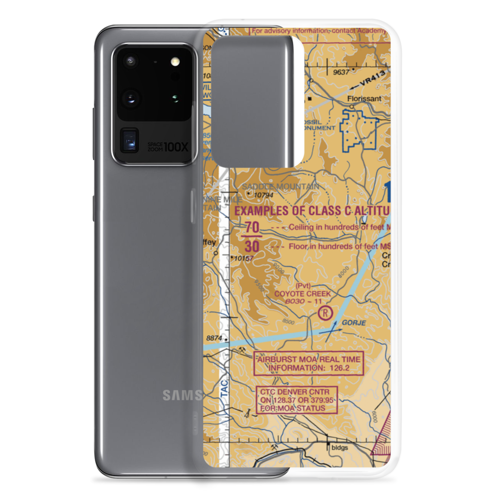 Dave Nash Ranch Airport (7CO1) VFR Sectional Samsung Case Samsung Galaxy S20 Ultra model shown