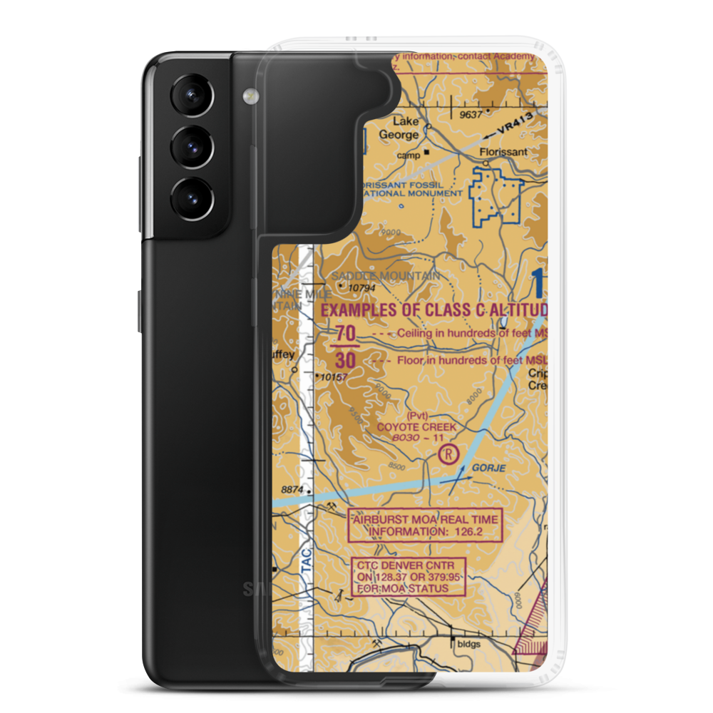 Dave Nash Ranch Airport (7CO1) VFR Sectional Samsung Case Samsung Galaxy S21 Plus model shown