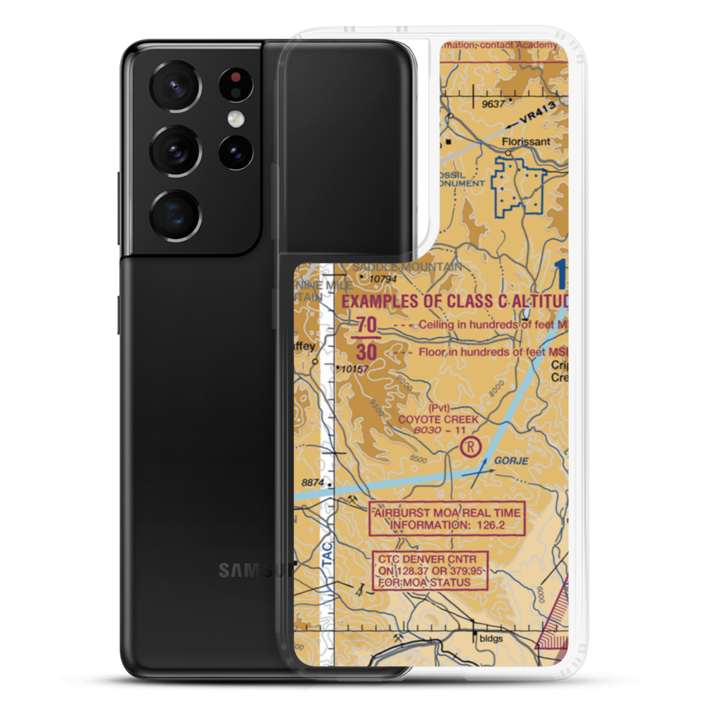 Dave Nash Ranch Airport (7CO1) VFR Sectional Samsung Case Samsung Galaxy S21 Ultra model shown