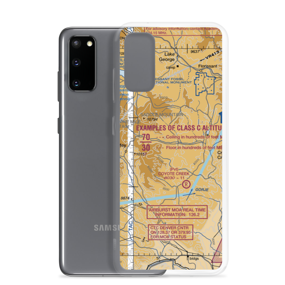 Dave Nash Ranch Airport (7CO1) VFR Sectional Samsung Case Samsung Galaxy S20 model shown