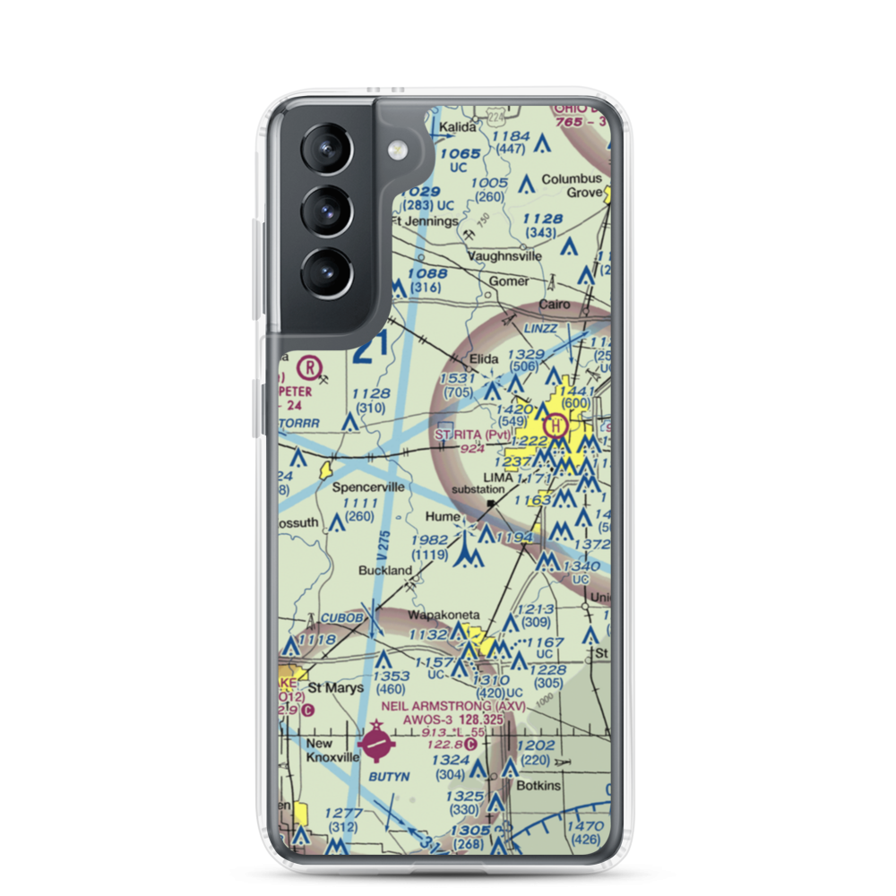 Dave Rice Ultralightport (OH91) VFR Sectional Samsung Case Samsung Galaxy S21 model shown