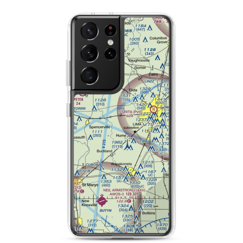 Dave Rice Ultralightport (OH91) VFR Sectional Samsung Case Samsung Galaxy S21 Ultra model shown