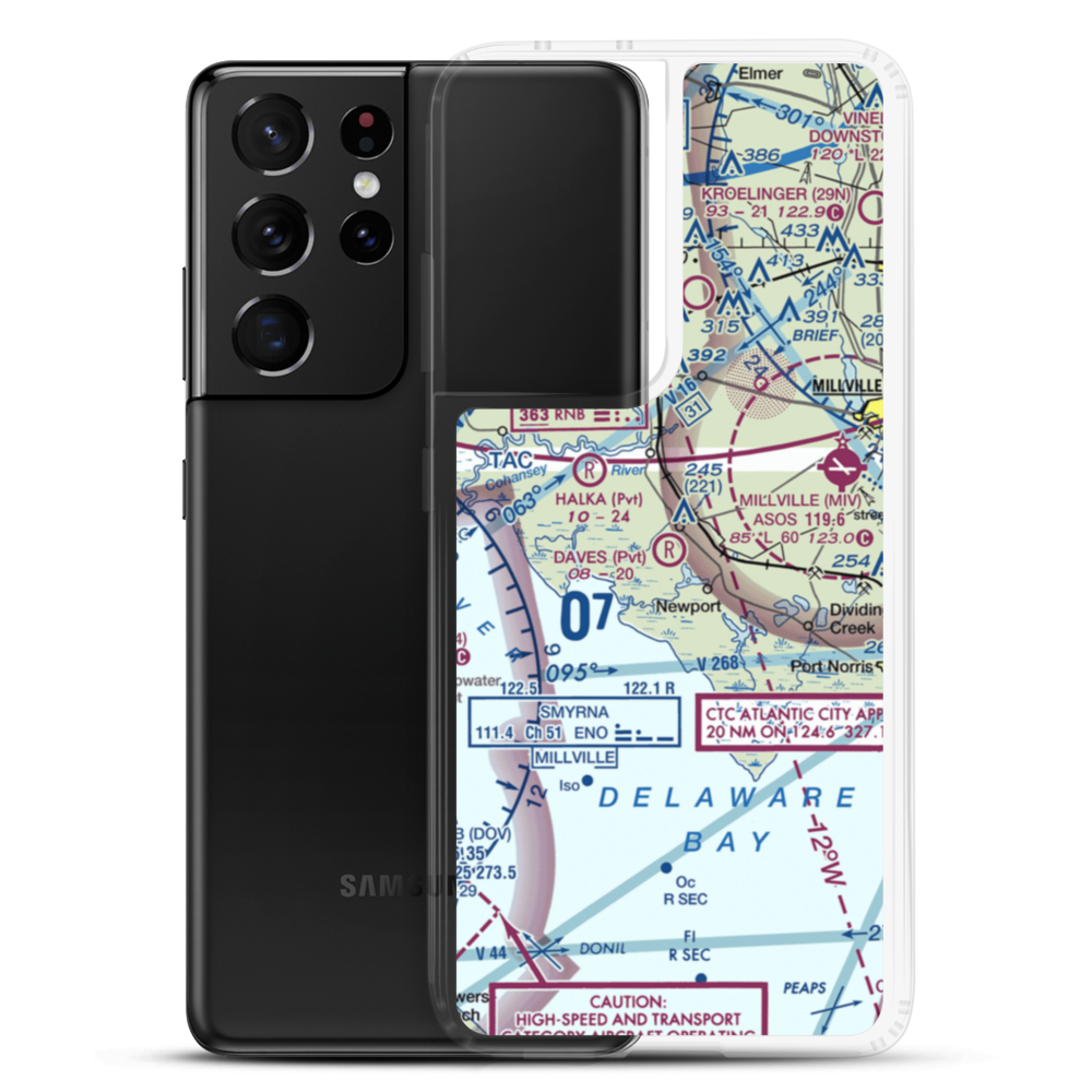 Dave's Aerodrome (7NJ9) VFR Sectional Samsung Case Samsung Galaxy S21 Ultra model shown