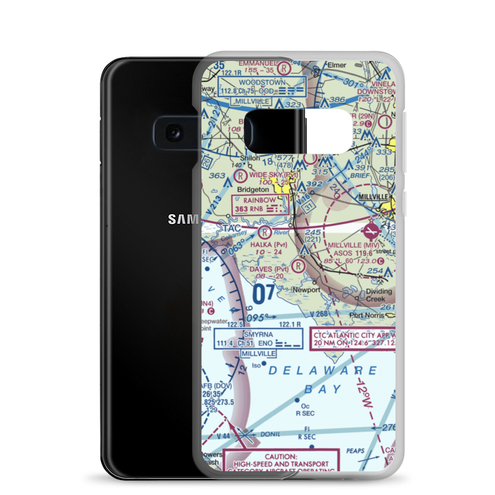Dave's Aerodrome (7NJ9) VFR Sectional Samsung Case Samsung Galaxy S10e model shown