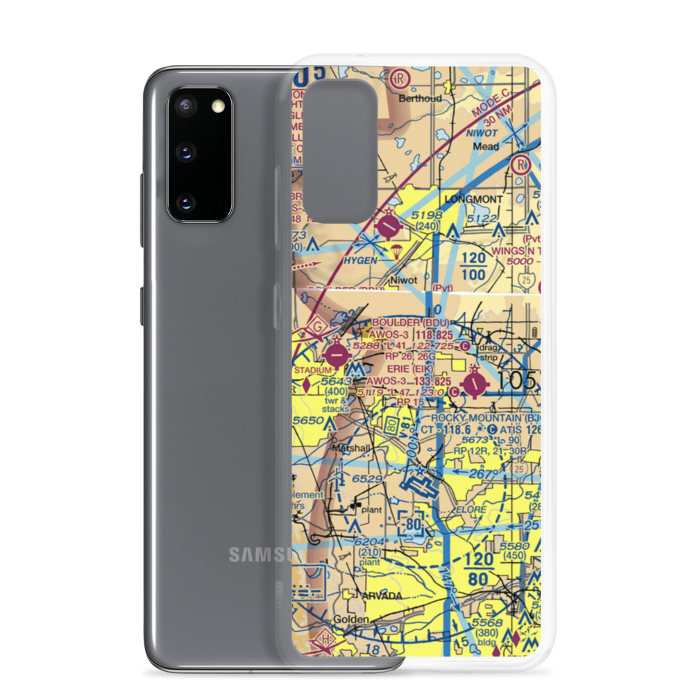 Dave's Airport (0CO1) VFR Sectional Samsung Case Samsung Galaxy S20 model shown